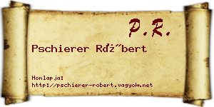 Pschierer Róbert névjegykártya